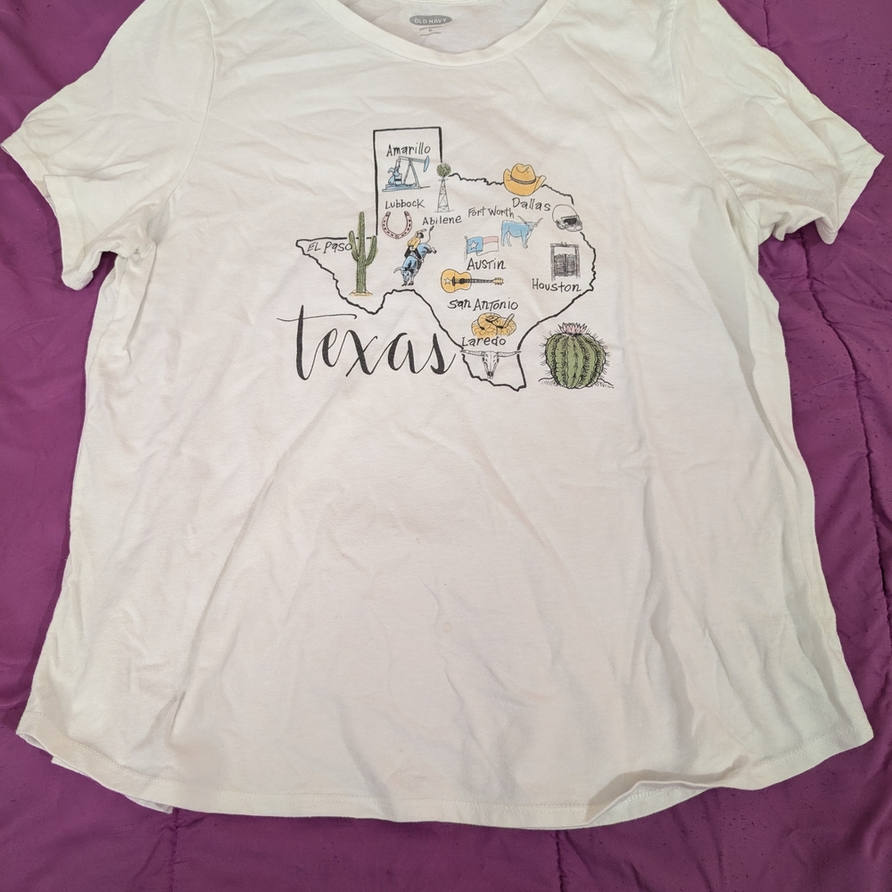 Old Navy White Texas Graphic Tee